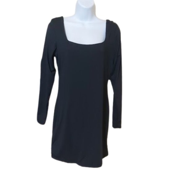 Black Long Sleeve Stretch Dress Size XL - Picture 1 of 2